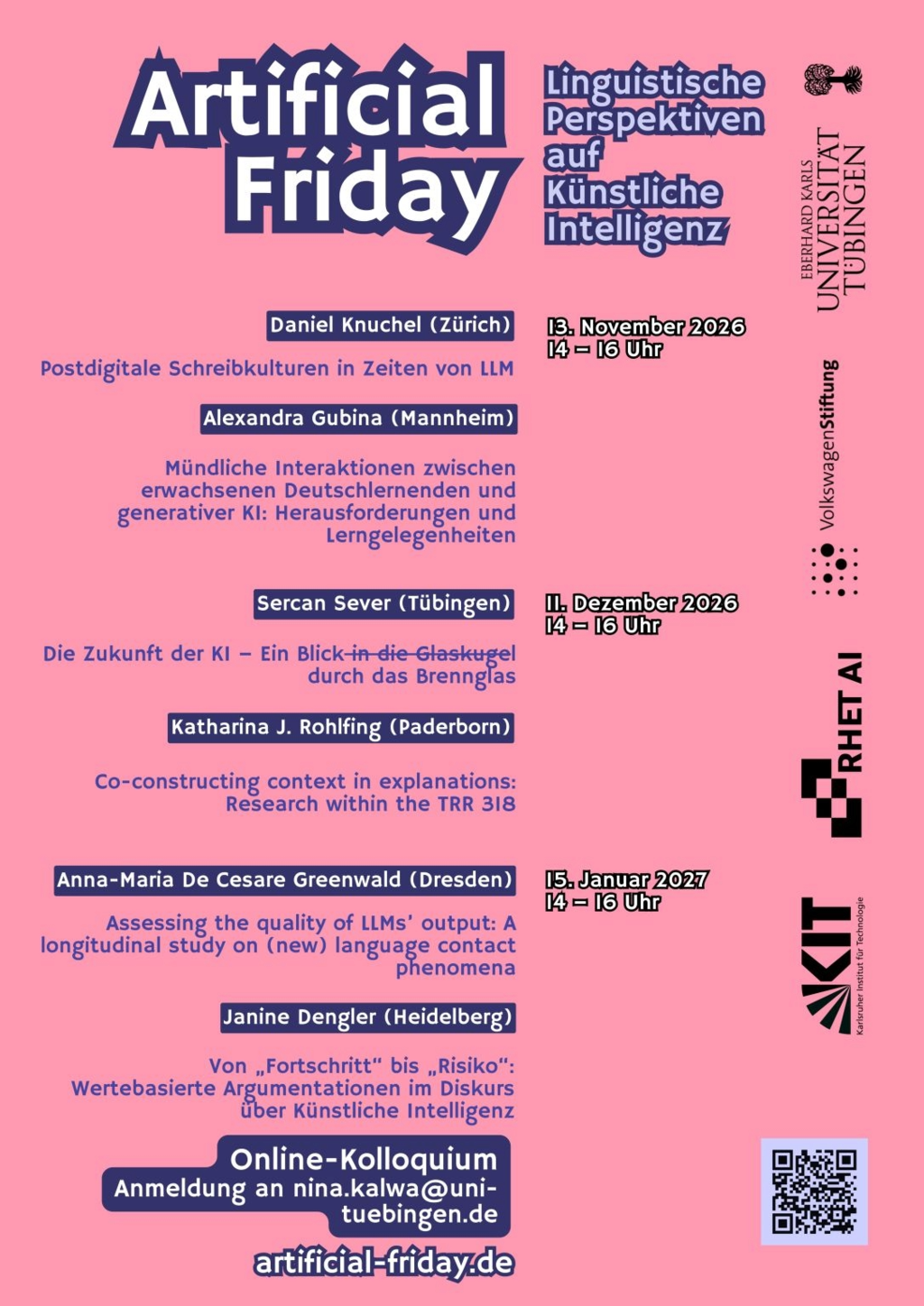Artificial Friday Programm